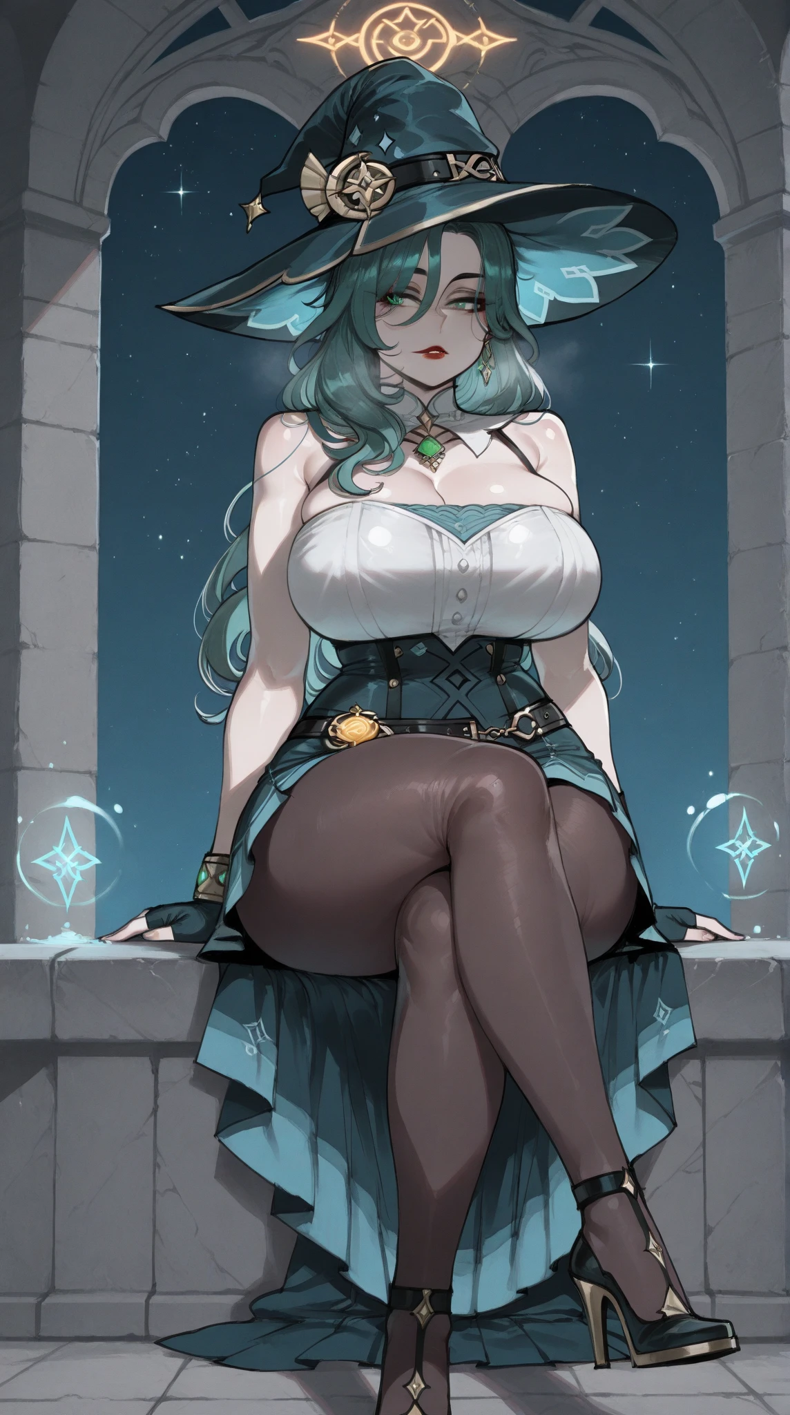 masterpiece, 1 woman, witch, fantasy, magic