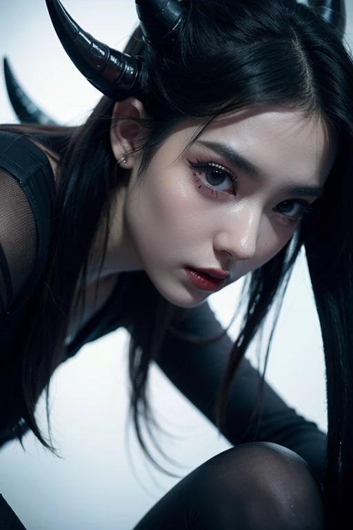 masterpiece, Ultra realistic, 16k, high quality, incredibly detailed, dream aesthetic, nightmare atmosphere, cinematic, work of art, (sharp focus: 1.5), (photorealistic: 1.3), featured (Beautiful girl), a goth girl in a movie scene, cinematic, detailed, 4k sharp focus, realistic, horror movie. scary. Tall and gorgeous, goth makeup. Seductive. Long pale-obsidian Messy hair, framing her pale, alabaster skin that seems to glow ethereally. Her attire is goth. Voluptuous form. Realistic eyes (evil eyes look), her eyes are like red orbs of intense of sinister light. A symmetrical face ::2 goth clothes + eclipse background + moon::1.5 ethereal illustration + trending on artstation + concept art + fantasy art + realistic cloth + fractals in the background, flowing hair --aspect 9:21 --uplight his otherworldly beauty. realistic skin texture, pale-white skin illuminated. realistic perfect shading. absurdres, realistic textures. solo, alone, 1girl. tall. looking at viewer. female muscular body, toned body, defined muscles. Large natural breasts, cleavage. pantyhose, (a black) darkness queen dress adorned in gold (realistic texture). In Different positions at different angles. Night background. unbelievably real, best quality, Photorealistic.