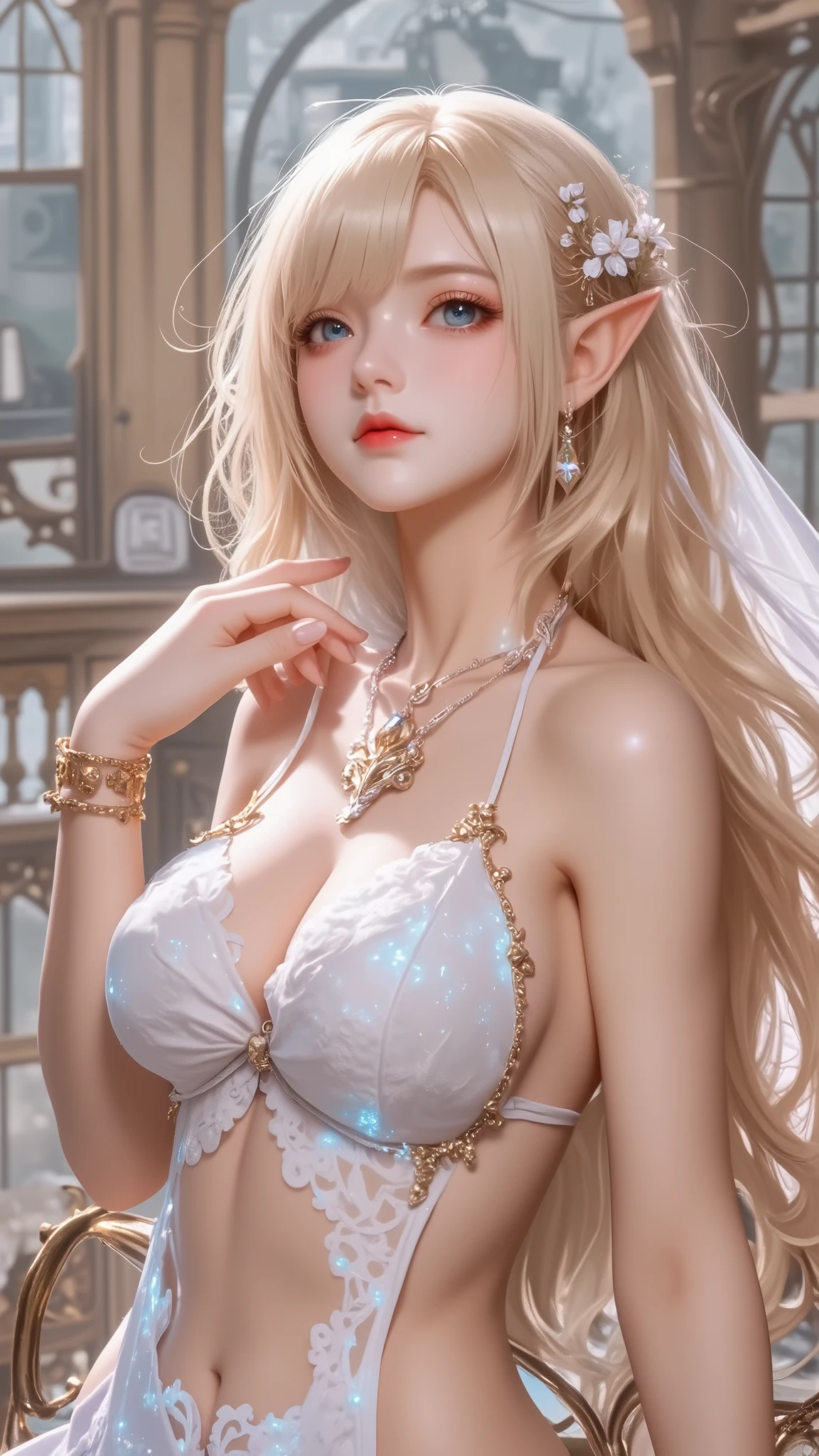 Elf,Blonde,negligee