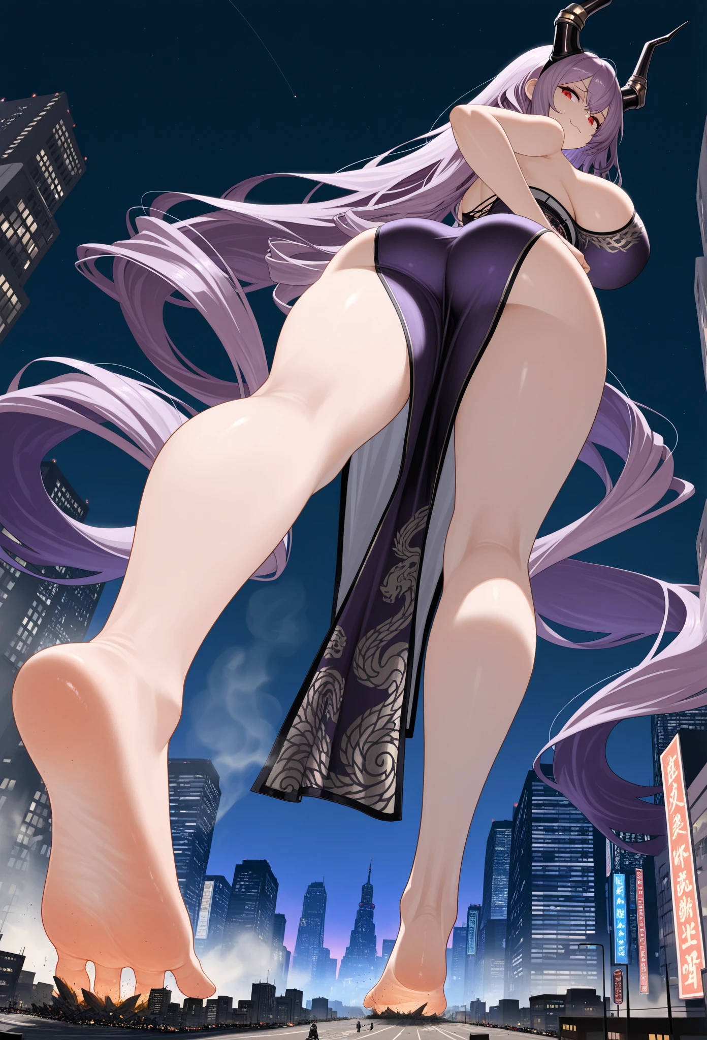 (drider:1.4) full body, anime style [perfect eyes:2] <lora:Driders_XL:1>, chromatic aberration, colorful background, nsfw, bare breasts, showing nipples
