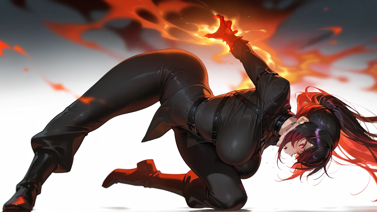 masterpiece, Best quality, 1 girl, (lina), epic, dota 2, difficult, Silent horror, ashes, Medium hair, (Lava Fire Red Suit:1.4)、Ideal Anatomy, I&#39;m standing in a volcano, ultra detailed,(realistic,photorealistic,photo-realistic:1.37),extremely detailed eyes and face,Beautifully detailed глаза,Beautifully detailed、Highest image quality、complex parts、A high resolution、depth of field、natural soft light、professional lighting、about, standing, cowboy shot, brilliant, brilliant hair, (night:1.2),Dreamy, [[gentle fingers and hands:0.55]::0.85],(detailed fingers),),(emotional),(breathtaking),(main part:1.2) whole body.), (Anime Style), (Super Detailed), (brutal), (uhd, HDR), (8K), (High Resolution: 1.2), (Complex and Beautiful: 1.2)