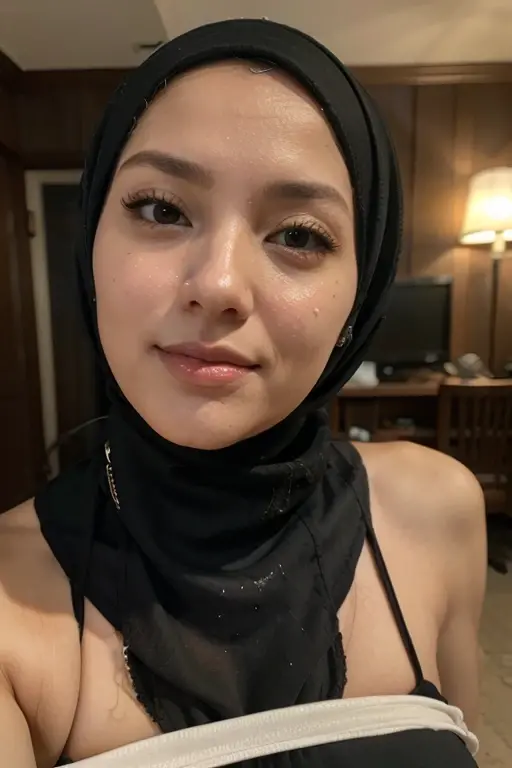 (((Strapless))), (((Old lady:1.7))), (((HIJABS Stylish))), adorable, 1 girl, (face to face), 10 years old, baby face, happy, medium portrait, (face details: 1), (eye details:1), ((naked big breasts)). wearing transparent transparency, .. Cute posed. proportional body. Ultra High Res. realistic: 1.4, UHD , lace