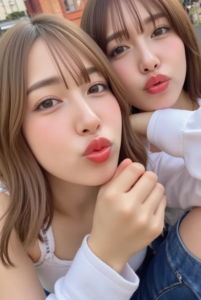 8K quality、High resolution、Two Adventurers、Realistic skin texture、Two women love a penis sandwiched between them、High resolutionの肌、Women licking a man&#39;s penis with their tongues、Princess Hair、thin、Small and young breasts、Open the mouth to reveal a realistic tongue、Beautiful cleavage、Gray Hair、blue eyes、thin脚、Blonde French braid、、Full Body Shot、Wetting、Tearing clothes