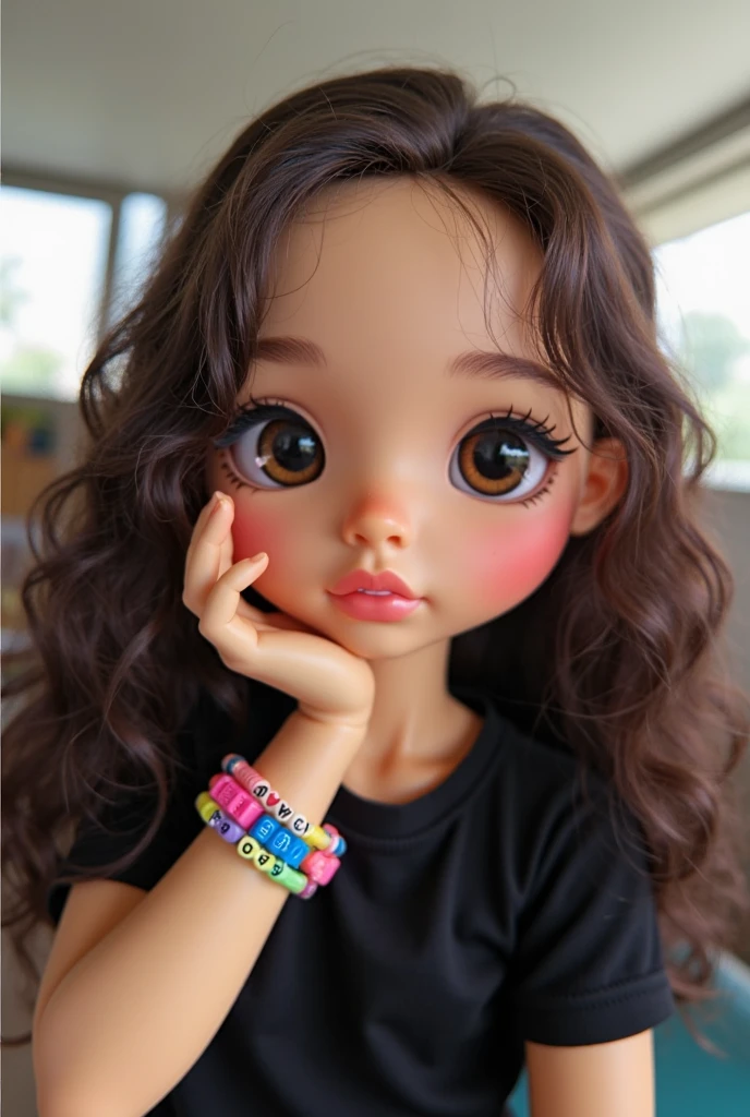The character costume is KPOP, 9 sets of anime character stickers with different expressions, Hallyu collection style, Anime K-pop art style, Hallyu frontline style, Hallyu art style, kpop style, Official artwork, Chibi Art, Pisif, Blackpink style, Cute KPOP artwork in various poses, The popularity of the art station Pisif, lingerine, 16 years old chibi,