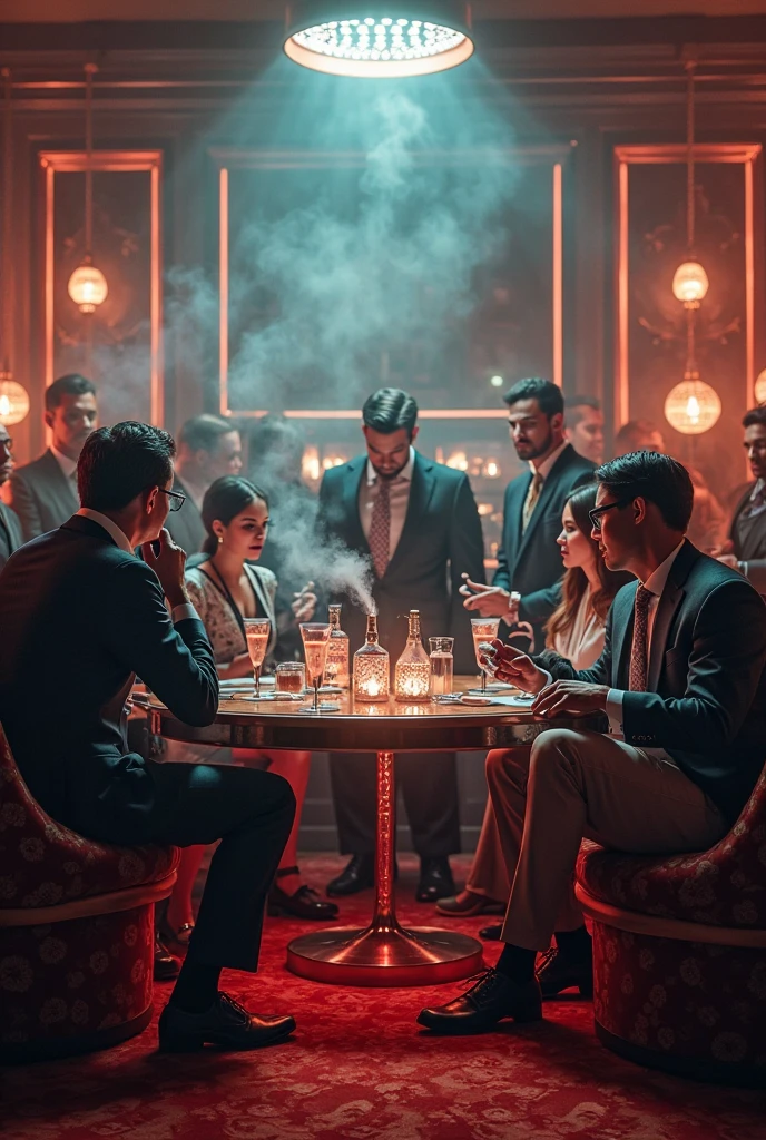 Create the interior of a shop where you can see many women smoking a hookah. On one wall the name Smokin Aces should be written, that's the name of the place. And the joker character should be on another wall with graffiti and an ace up his sleeve.