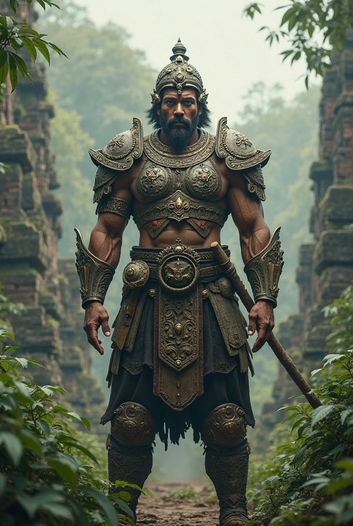 A man in traditional khamti warrior attrire 