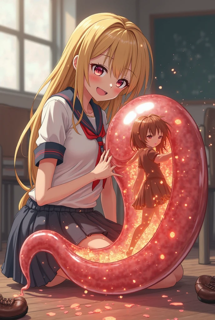 ((masterpiece, Side Lighting, finely detailed beautiful eyes: 1.2)), Super detailed, Ultra-high resolution, Professional Lighting, High quality makeup, beautiful detailed eyes, sexy, beautiful, Big eyes, Cowboy Shot, (Girl:1.3), hinatsuru ai, blue eyes, Black Hair, Brown Hair, Ridiculously long hair, Ahoge, Twin tails, Blue and white dress, Yellow ribbon, White Beret, smile, blush, wariza, Spread your legs,orgasm,blush, Sweat,White panties、Squat、Look at this、skirt、、Attacked by tentacles、Tentacles wrap around my legs、Tentacles in the crotch、Captured by tentacles、cry、shout、Ecstasy face、skirtの中の触手、Do not run away、Lying down、Torn clothes、skirtの下からスパッツが見えます、Spread your legs、Disheveled clothing、skirtをめくった、