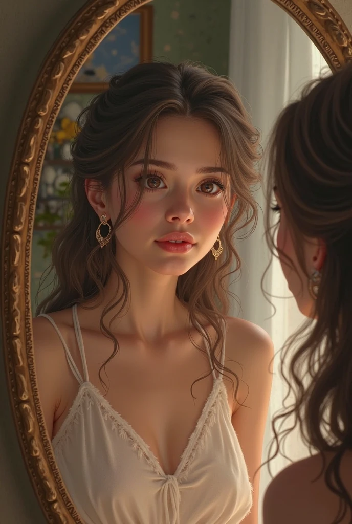 Each day, Sofia would peer into the magic mirror, losing herself in the enchanting scenes that unfolded before her. She wanted to go back to that dream world, where her friendship with Finley blossomed and the joy was endless. However, she started to miss the real world too.