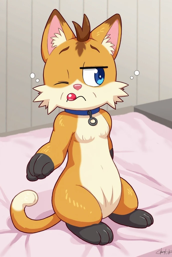 man,white tiger,boy,naked,room background,serious expression,penis,soft penis,Closing the eyes,Rough breath,sweating,stroking,precum,semen,cum,white socks,shota,white tiger 줄무늬,anal sex,doggy style