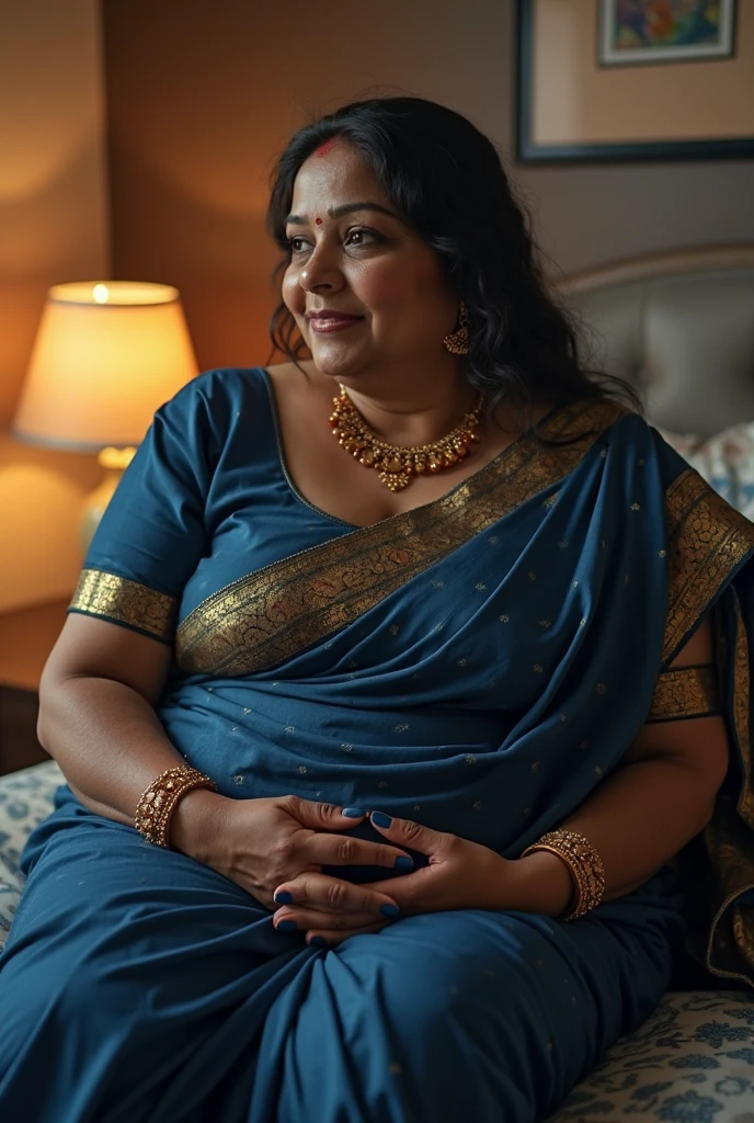 Day scene, full body photo of a plus sized 45 year old indian with a man from top view, (Masterpiece, Best Quality, High Resolution), office Background, (??? Splash on her ??????? and ???????, ??? Splash on her face, Splash of ???, ??? Splash on her blouse, ??? Splash on her eys), Sweet 25 year old South indian women sitting on her knees in a crowded party hall with a man, hour glass body red lips, silver colour silky gown, lightly makeup,ultra realistic, realistic, look at viewer (cinematic:1.3), intricate details,
