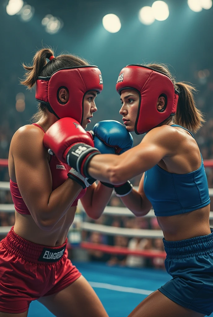 Mixed boxing matches in which women triumph over men, trample men