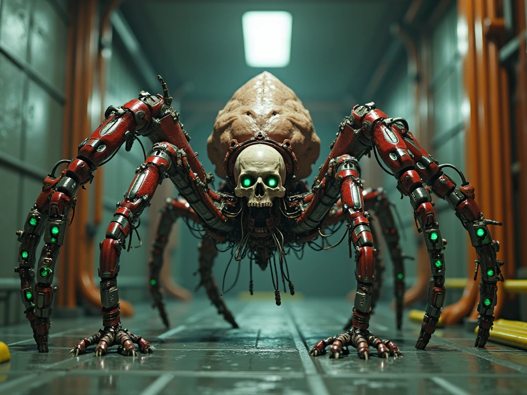 Look at camera, look at viewer, metal spider cancer insect, 3rd eye, faceless, many eyes, simple black background, highly detailed, photography, ultra sharp, film, bokeh, professional, 64k , asymmetrical, many headlights, led camera lenses, translucent red-hot metal, electric lightning bolt
(masterpiece, best quality, hyper detailed, ultra realistic, 32k, highres), (metal rainbow chrome texturel:1.1), (alien in a silver liquid:1.1), bright texture,
<lora:SentinelsMatrix1024:0.8>
(8k, RAW photo, best quality, masterpiece, realistic, photo-realistic:1.35), look at camera, dark studio, metal cybernetic insect arachnid head, two tone lighting, black matrix sentinel with red camera lenses machine, concept, insect head, cancer spider head, many red terminator eyes, (full mask, glass mask glowing from inside:1.4), glowing trim lines, simple black background, facing front, concept art, matrix sentinel machine, grain <lora:epiNoiseoffset_v2:1>