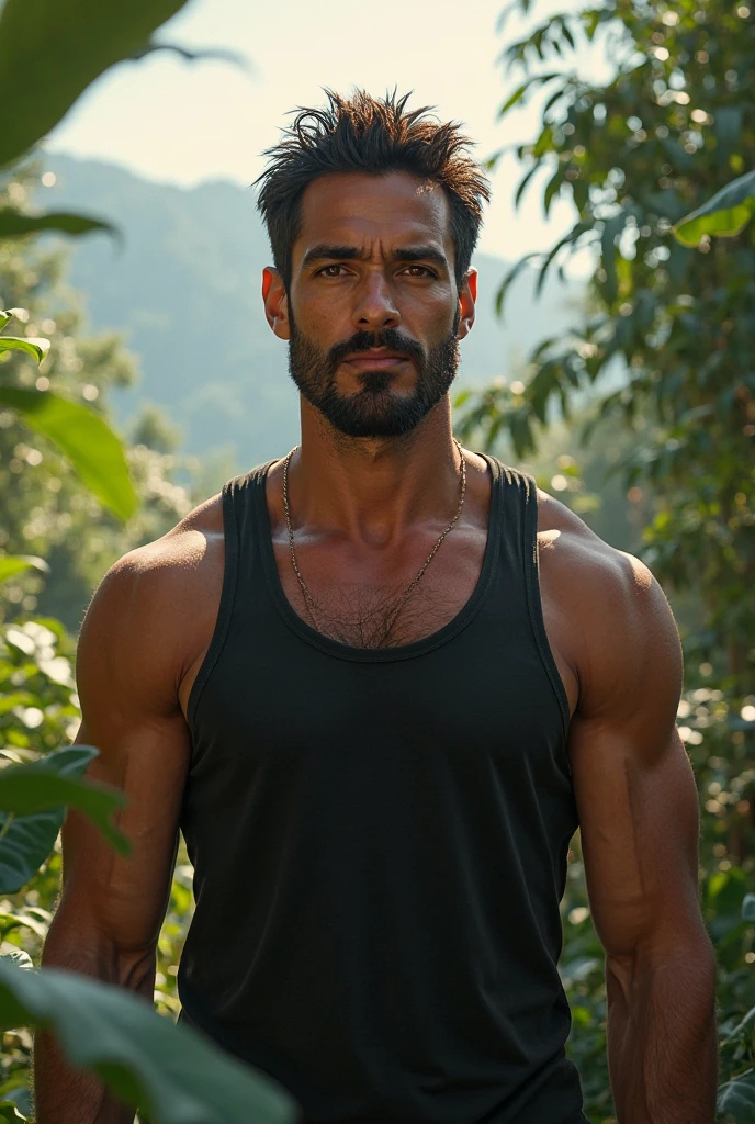 Man on the trip,front,Upper Body