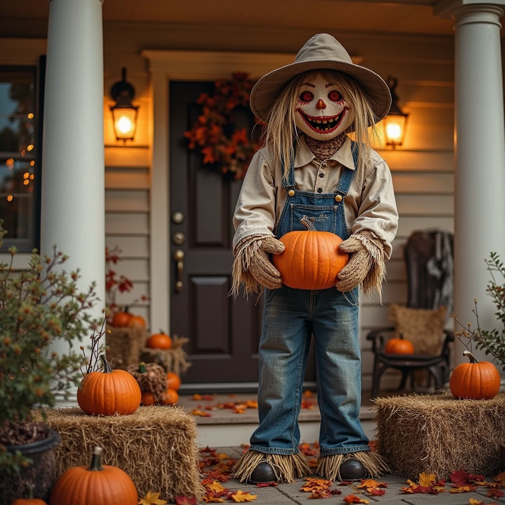 (knitted toy voodoo doll:1.5), (Voodoo Cursed Farmer:1.3), (Clothing: tattered overalls with dark stains:1.0), (Accessories: enchanted cursed pitchfork, glowing sinister scarecrow:1.1), (background: haunted farm with flickering lanterns, eerie rustling, and ghostly crops:1.2), best quality, masterpiece, detailed soft oil painting, detailed background, dramatic cinematic lighting, soft edge lighting, professional, dramatic lighting, hard edge lighting, ultra quality, 4k, masterpiece, best quality, 8k, ultra high definition, high resolution, extremely detailed