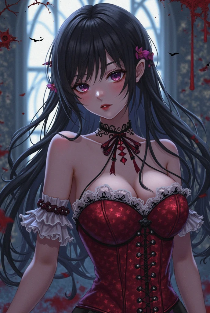 arafed, high details, best quality, 16k, [ultra detailed], masterpiece, best quality, (extremely detailed), dynamic angle, ultra wide shot, RAW, photorealistic, a wide angle picture of a vampire bride biting her groom, a [female vampire] bride (best details, Masterpiece, best quality) vampire female in a white wedding gown with bloody gown (best details, Masterpiece, best quality: 1.5), best detailed face (best details, Masterpiece, best quality: 1.5), ultra feminine, grey skin, red haired, long hair, wedding hair cut style, blue eyes, intense eyes, wearing white latex wedding dress bloody gown (best details, Masterpiece, best quality: 1.3), wearing white high heels, in the honeymoon suite (best details, Masterpiece, best quality: 1.4), biting the the groom, bloody face, BREAK a beautiful human man (best details, Masterpiece, best quality: 1.5), ultra detailed face (best details, Masterpiece, best quality: 1.4), wearing a wedding tuxedo (best details, Masterpiece, best quality), honeymoon suite background, Ultra-Wide Angle, high detail, award winning, best quality, HD, 16K, 3D rendering, high details, best quality, highres, ultra wide angle, 3D rendering, [[anatomically correct]]