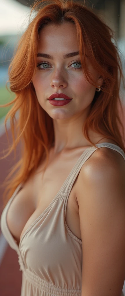 um close de uma mulher ruiva com uma tatuagem no peito, better known as amoranto, amoranto, young beautiful amoranto, amoranto as a super villain, ruiva curta, she is redhead, garota ruiva, one is redhead, deusa ruiva, adorable Brigitte from Overwatch, cute young garota ruiva, Angelawhite, Grosso