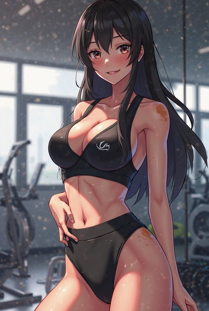 Girl in the gym anime naked showing pussy 