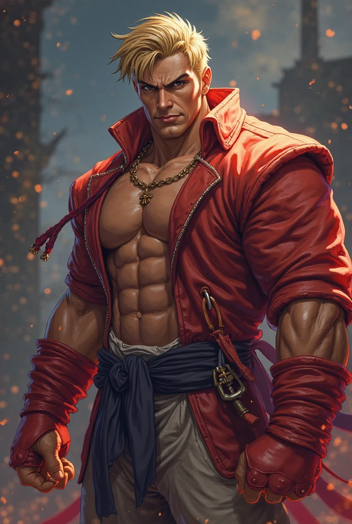 black man vampire loincloth sorcerer red magic muscular bald