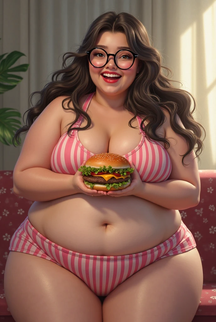 (full body|full-length) anthropomorphic fat human strawberries-woman hybrid, strawberries texture,