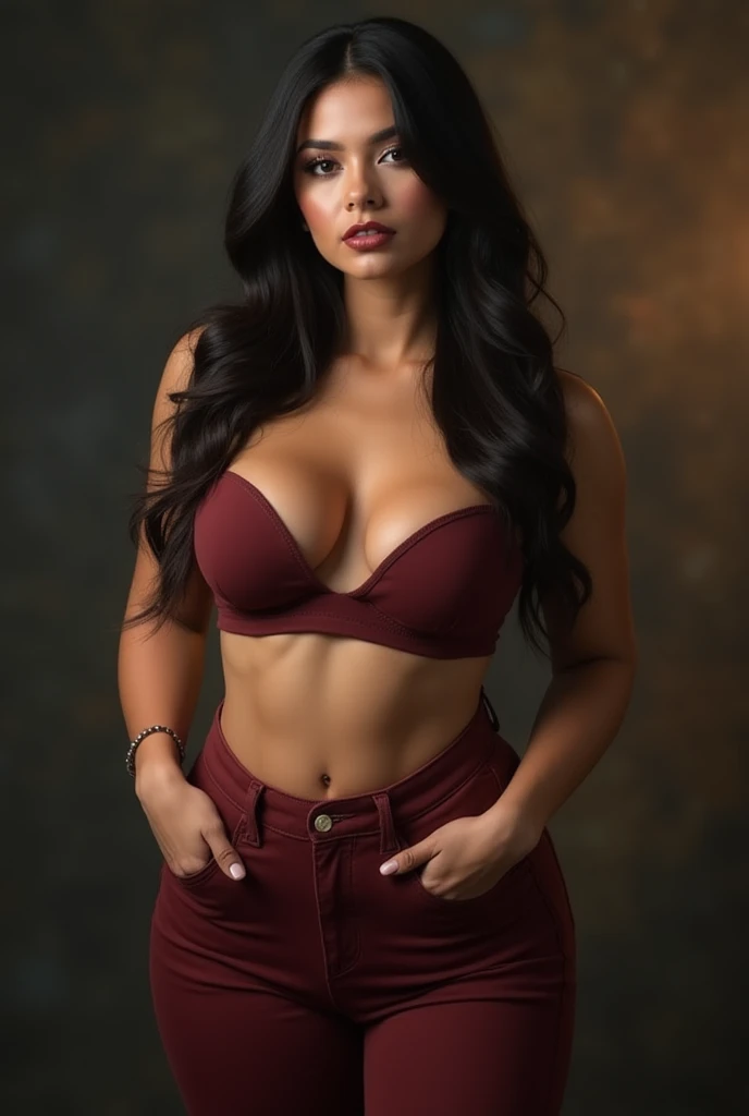 native american girl, skirt, sexy, long hair, abs, bra