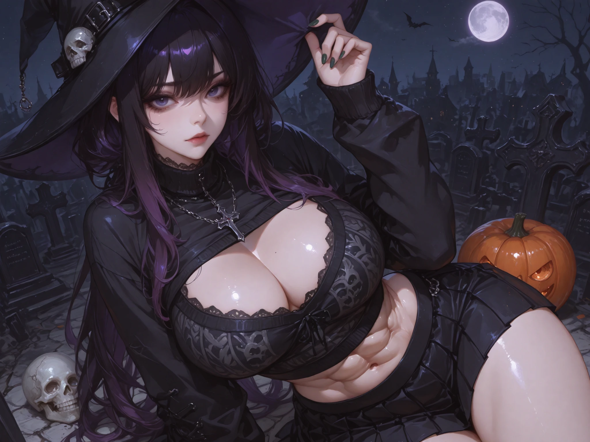 1girl, ruanyi0236, witch hat, wrist cuffs, see-through, garter straps, black dress, black thighhighs, corset, nipples, wide eyes, shiny skin, (gigantic breasts, saggy breasts:1.1)
3d, cg, bbw, 
(background empty, blank:1.2), 
<lora:Lighting_LowRA(dark theme):0.35>
<lora:LIGHTING_epiNoiseoffset_v2:0.25>
<lora:add_detail:0.2>
<lora:hairdetailer:0.25>
<lora:RSERomantic_RSESofiko_RSEEmma-v1:0.3> (RSEEmma:1.1),
<lora:GoodHands-vanilla:0.8> (detailed hands:1.3), 
<lora:roundassv1:0.8> 
 <lora:0236 Astrology Witch_v1:0.6>