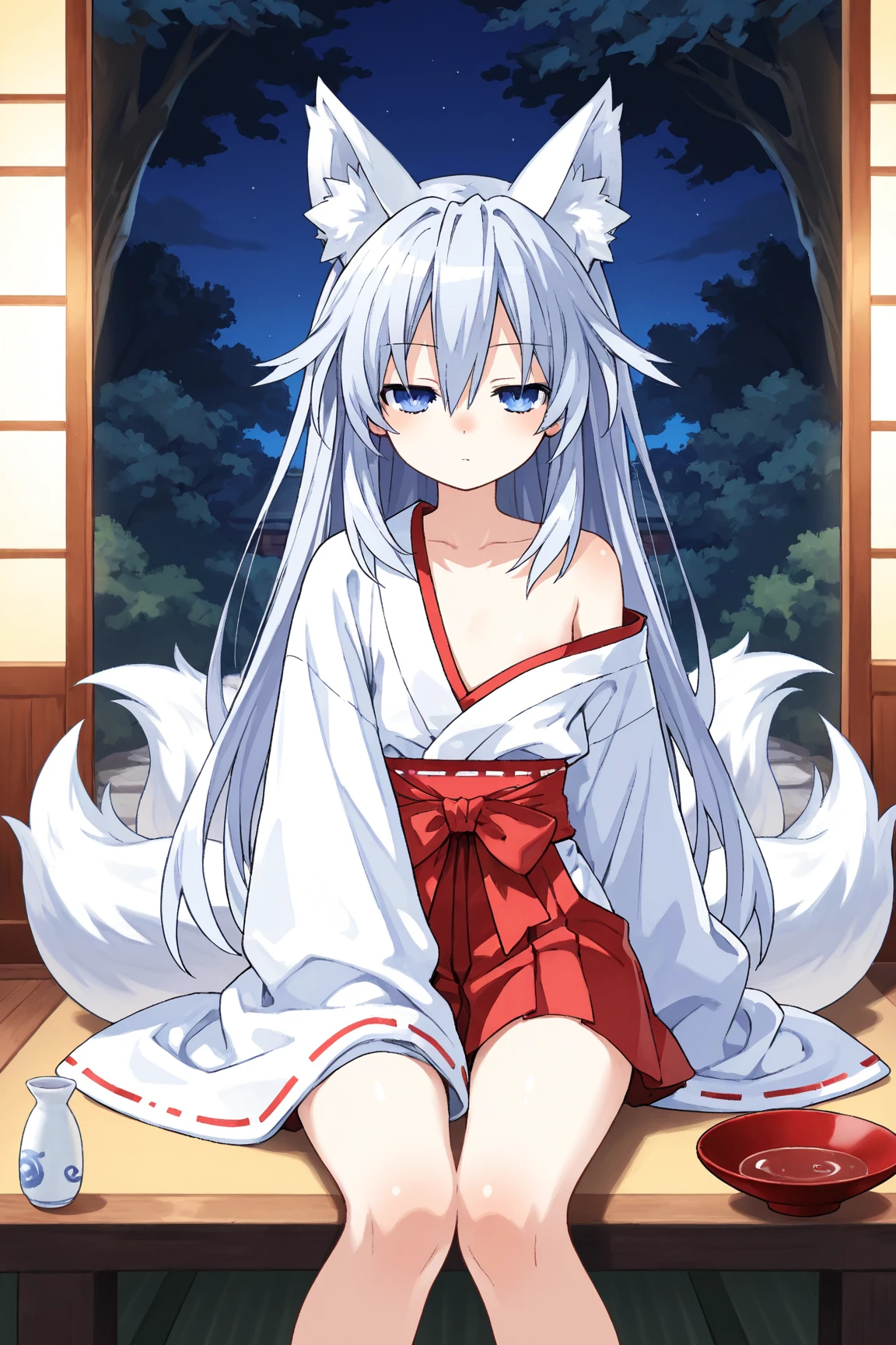 anime girl with cat ears and tail in a white bikini, neferpitou, holo is a wolf girl, anime catgirl, white cat girl, cute anime catgirl, seductive anime girl, beautiful anime catgirl, white - haired fox, holo if a wolf girl, wolf ears, attractive cat girl, nyaruko-san, anime moe artstyle