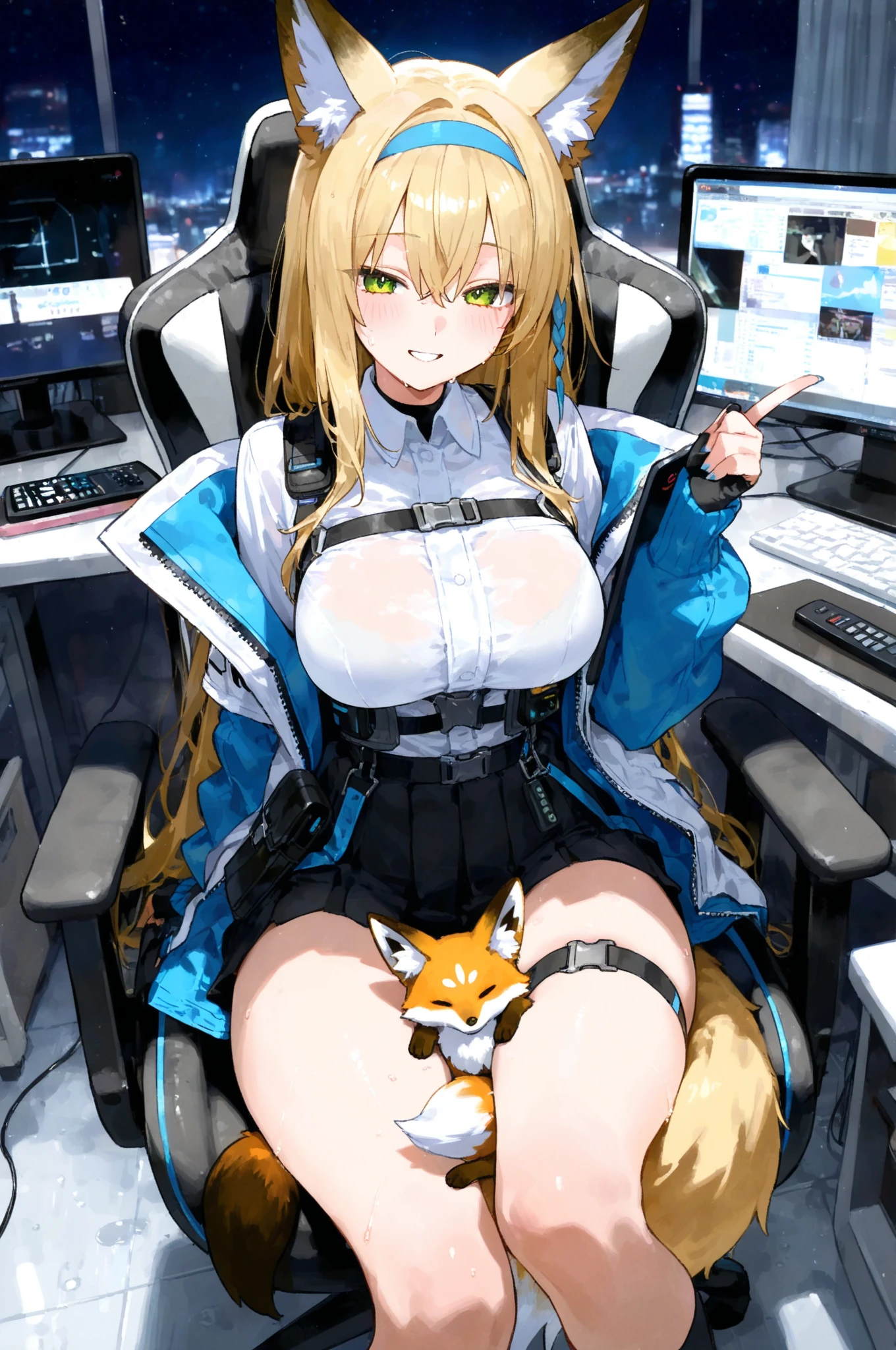 (masterpiece:1.3), 8k, (fox ear, fox tail, fox girl), (gigantic breasts:1.6), ultrahd, highres, photo of Yakumo Ran \(Touhou\), Blonde hair, yellow eyes, long hair with very large breasts and a huge ass standing in a hospital lobby, (beautiful scenery),(perfect face), masterpiece, blush, 1girl, solo, smooth anime cg art, (smile:1.3), detailed, from above, pillow, formal pose, (sci-fi yellow military nurse uniform:1.6), (military trousers), (long military robes) 