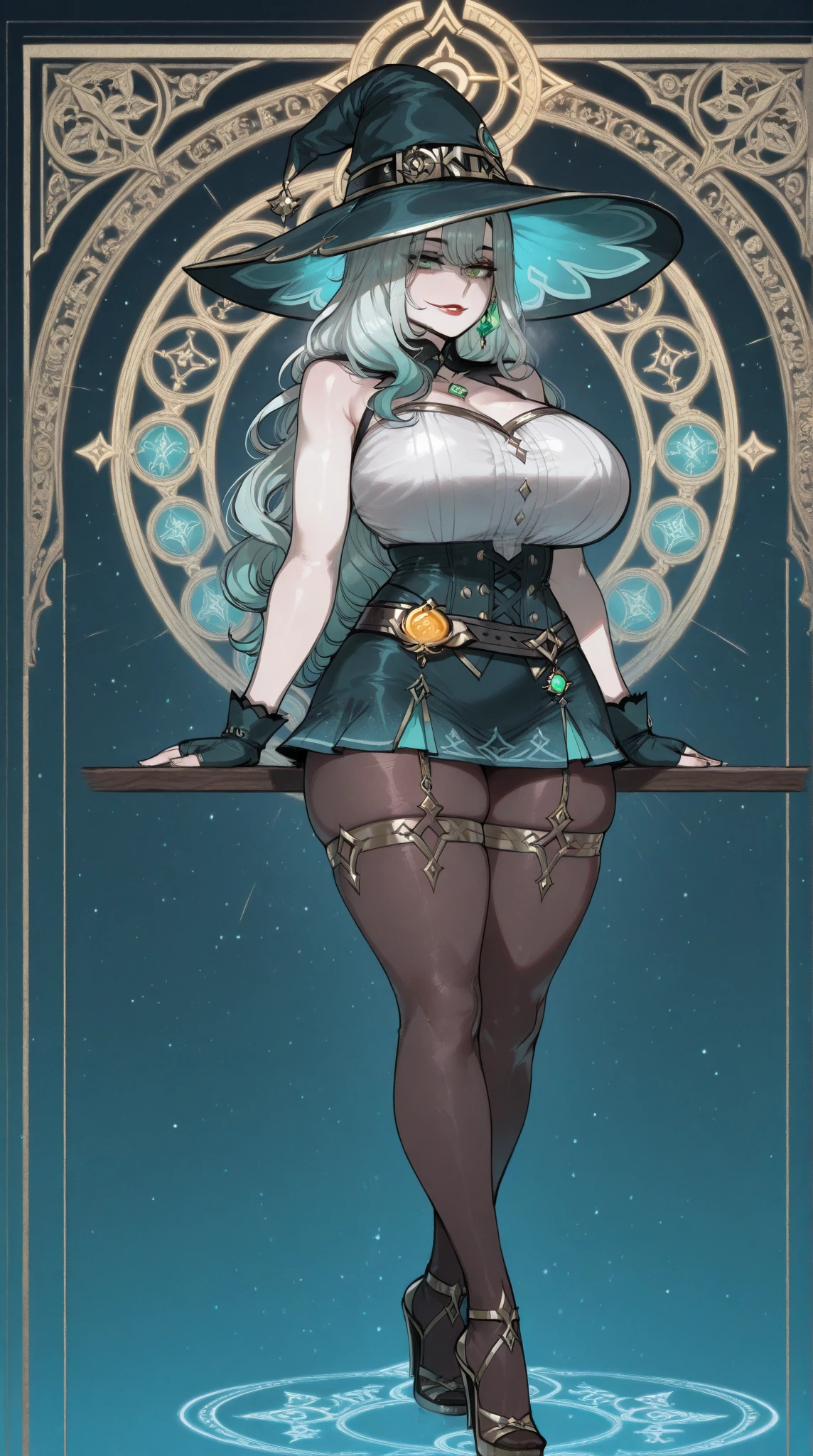 nsfw:5.0、Otherworldly fantasy:2.0、Highest quality、High quality、Beautiful details、Anime-style illustrations、Overall image、1 Elf、Fair skin、Silver Hair、Smile of Charity、Big Tits、Revealing outfits、Noble atmosphere、Small waist、palace