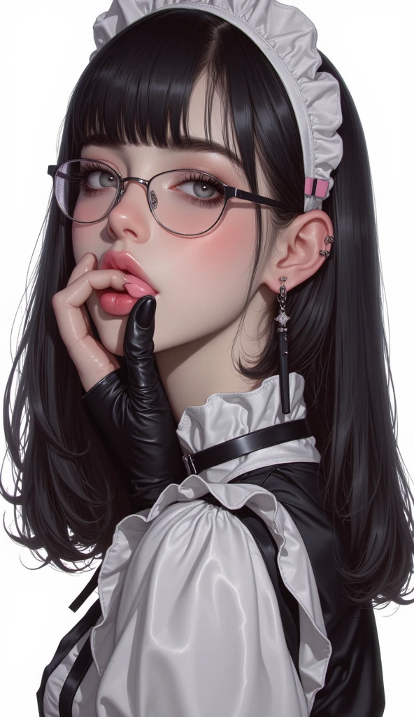 (masterpiece, best quality), 1girl, Pearl gray Low Braided Ponytail with Ribbon Tie, flat chest, <lora:ballgag_v2:1> ball gag, bdsm,bondage, gagged