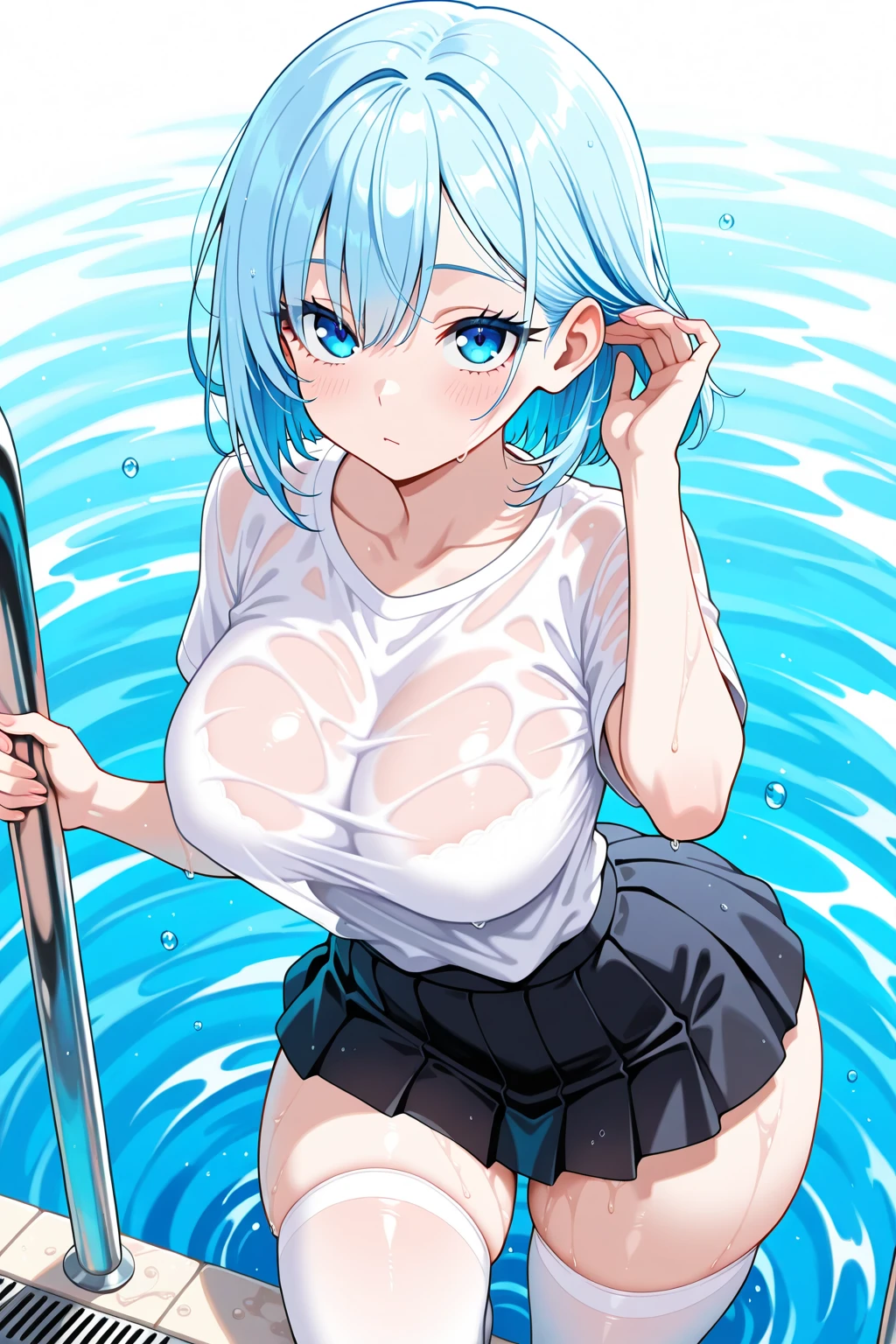 Bikini Girl、Blue hair short