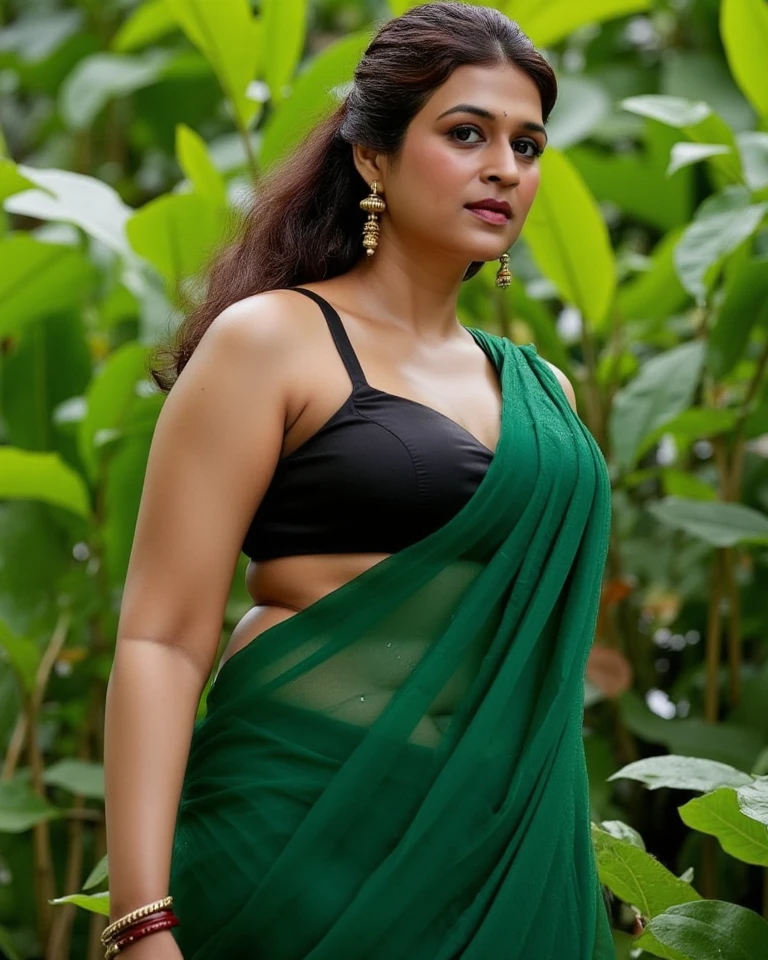 50yo mature MILF Anushka Shetty,((best quality)), ((masterpiece)), ((realistic)), Medusa, full body, the hair composed of countless small snakes, green eyes, female face,metal carved top, royal aura, trend on artstation , sharp focus, studio photo, intricate detail, very detailed, detailed eye, illustration, very detailed, sharp focus, digital render, professional, 4k, low waist saree satin sleeveless saree fashion,, she hates wearing any bra or blouse, thick figure, bulky figure, thick belly, skin pores, extremely detailed armpits, armpits hair,