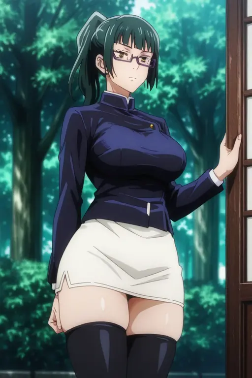  Maki Zenin big tit busty ((mejor calidad)), ((obra maestra)), (detallado), cara perfecta