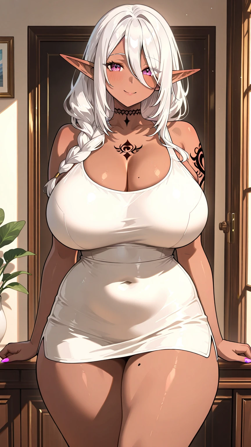 Full body, masterpiece, female Oni red skin standing pose (yellow tiger bikini), red cape, red bikini, long white hair, strong body, abs, Shiny Skin, Sunglasses, FEMALE, big breasts, voluminous breasts, curvy breasts, mesh stockings, standing with a bouquet (red roses), full height, bottom view, best quality, very detailed, ultra 8k resolution, huge breast, coat , vest, long skirt, portrait, full body, Victoria's clothing, long dress, knight, pants, black skin suit, medieval city, plants, vest, polo shirt, forest, long skirt