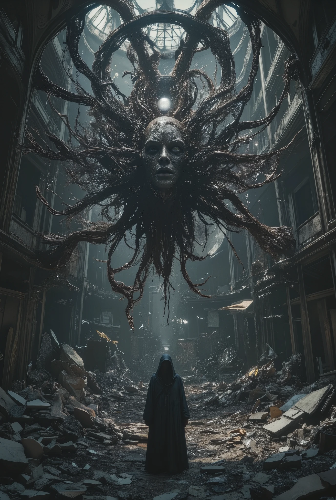 You've seen right through distorted eyes, you know you had to learn, The execution of your mind, you really had to turn, The race is run, the book is read, the end begins to show, The truth is out, the lies are old, but you don't want to know, Intricate details, gothic, hyper-realism, raw photography