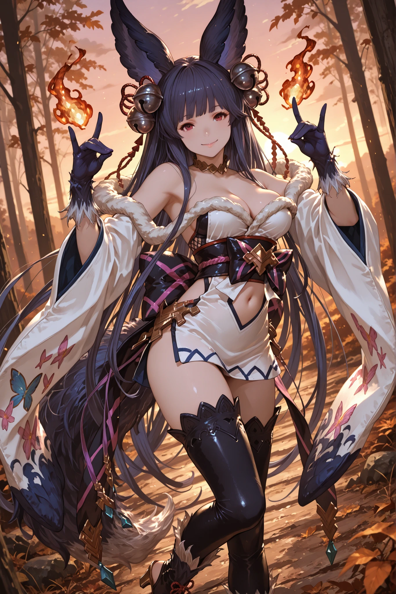 Rabbit Monster, covered in brown and dark brown fur, barbarian armor, wielding a morning star, long minotaur horns, best quality, masterpiece
