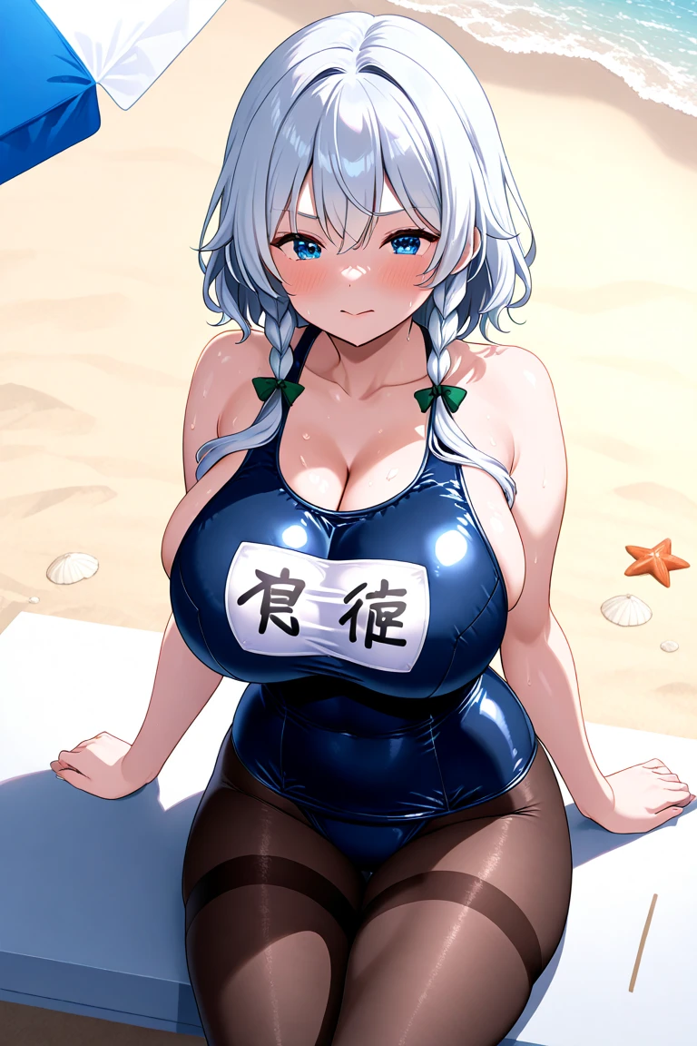 fw.hagerhelm,elf,master piece, best quality, 1 girl solo,(((huge breasts))), saggy breasts,

one-piece navyblue swimsuit,((old school navyblue swimsuit)),school navyblue swimsuit,wet,barefoot,cameltoe. 

embarrassing,smile,blush,

from side,lie sprawled,
standing,
cameltoe.

sunlight, cloudy sky, sun, school pool,outdoor,