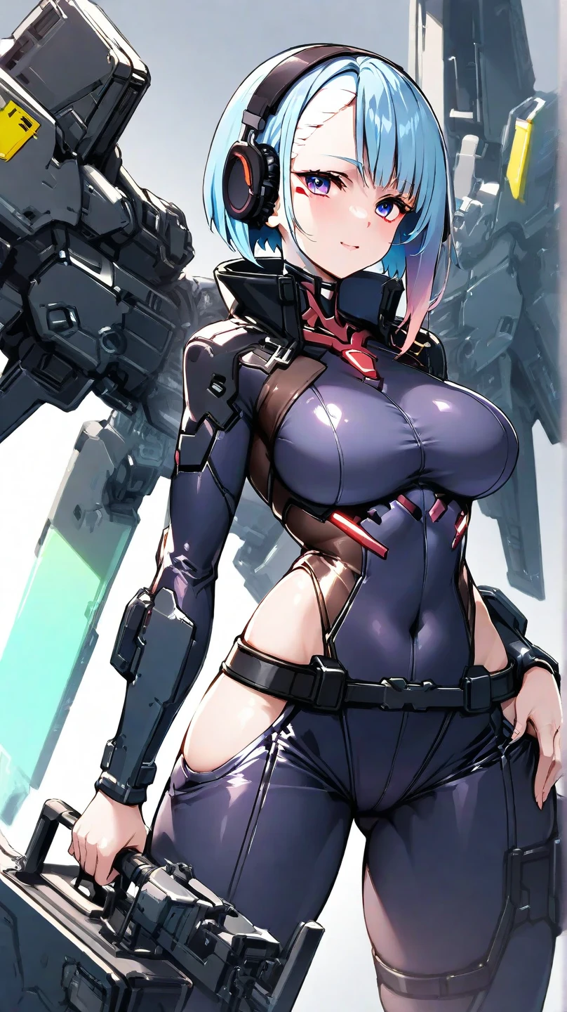 ,NSFW,Manga,Cyborg on Female NSFW,erotic posing,fantrome,Hentai,kawaii,Stylish,,busty, Pubic hair,Glamour,Sky blue tones,Psychedelic Costume,Armored,Cyberpunk dystopian girl,Fantastic Dystopia,Dystopian landscape,bladerunner,Ghost in the Shell,Photorealistic,Psychedelic and colorful tones,Posing,Armed,guns,arma,masutepiece,ultimate detailed,8K,Detailed background