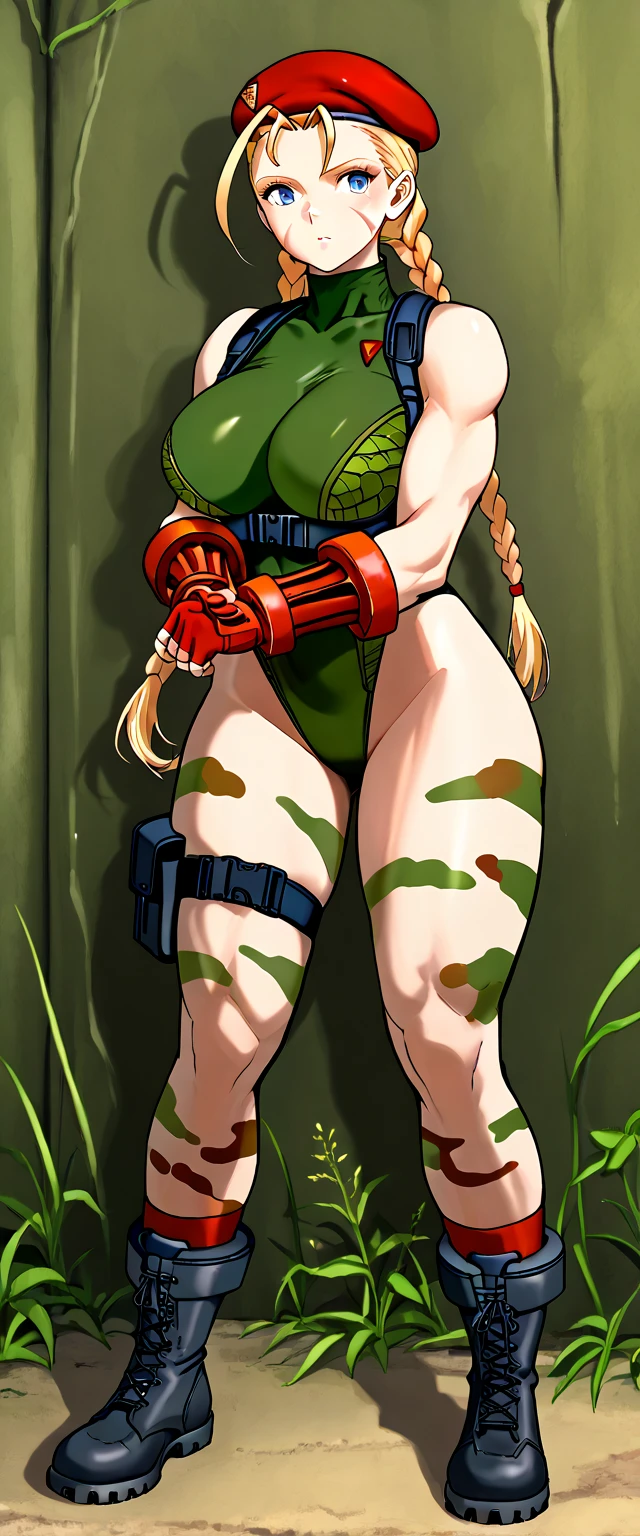 thick thighs,wide hips,huge thighs, muscular female, strong legs,toned abs, cowboy shot, standing, viking godess, (viking armor), skindentation,large breasts, happy, (curly hair:1.2), blonde hair , arm straps,choker,best quality, 1girl, solo, village, night , star sky, looking at viewer,green eyes, armored boots, <lora:NacnacV2-000018:0.55>