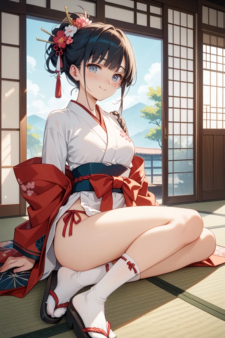 nsfw, (masterpiece, top quality, best quality, highly detailed:1.6), extremely detailed CG unity 8k wallpaper, strong facial expression,(sharp eye:1.2), (scowl:1.1), (embarrassed,blush:1.3), (wet:1.1), (sweat:1.1), (trembling:1.3), (open mouth, parted lips:1.4), (harf open eyes:1.4), (feeling weak:1.5), crying, watery eyes, tear, (woman standing on the shrine, shrine maiden, red hakama:1.5), Sandals, White yukata, colorful, full body, wide shot, perfect composition, (((clutching crotch))), (girl trembling with sexual climax) having an accident, Crossing legs,blush, trembling, embarrassed, (long hair, black hair),Rubbing knees, leaning forward, hand between legs, (Touching the crotch:1.6), Shaking one's shoulders, Breaking a sweat on forehead,(Rubbing the crotch with your hands:1.5),