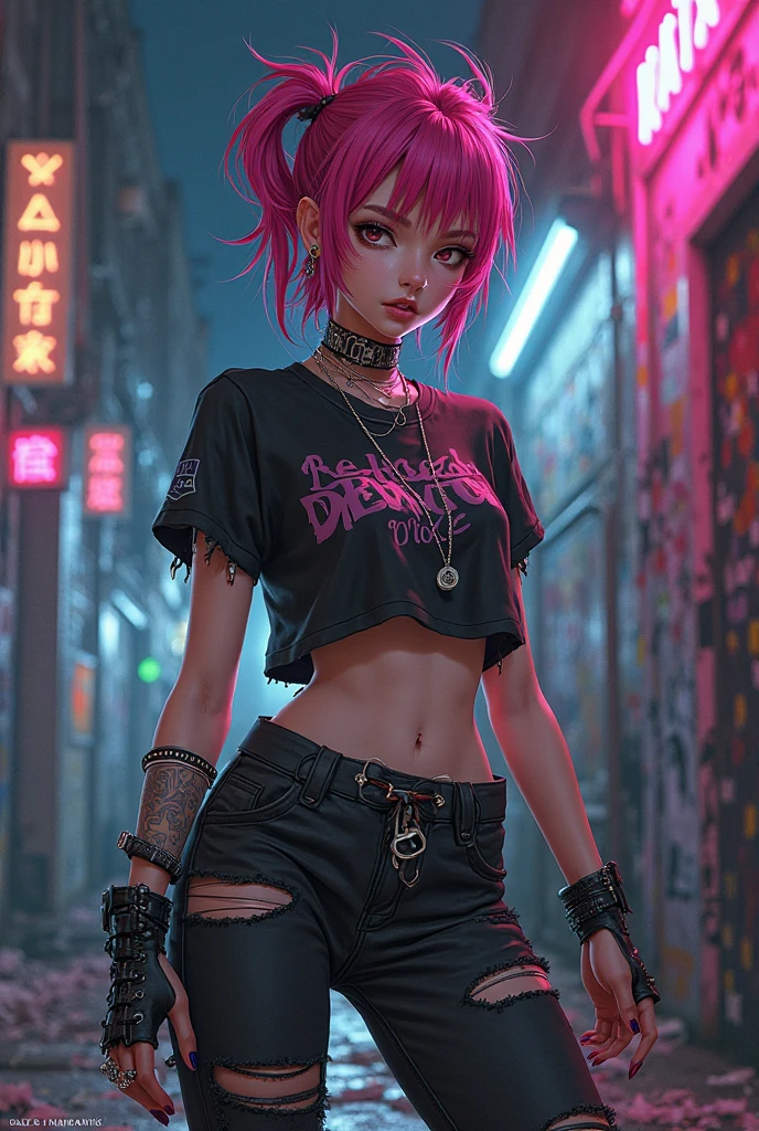 unreal engine:1.4, ultra realistic CG K, photorealistic:1.4, whole shot:1.4, skin texture:1.4, masterpiece:1.4,(( beautiful woman holding an ice cream and a balloon in the other hand, ornaments on her clothing and cyberpunk style hair, Cyberpunk style clothes in pink and cyan colors, Pink mini skirt: 1.5)),