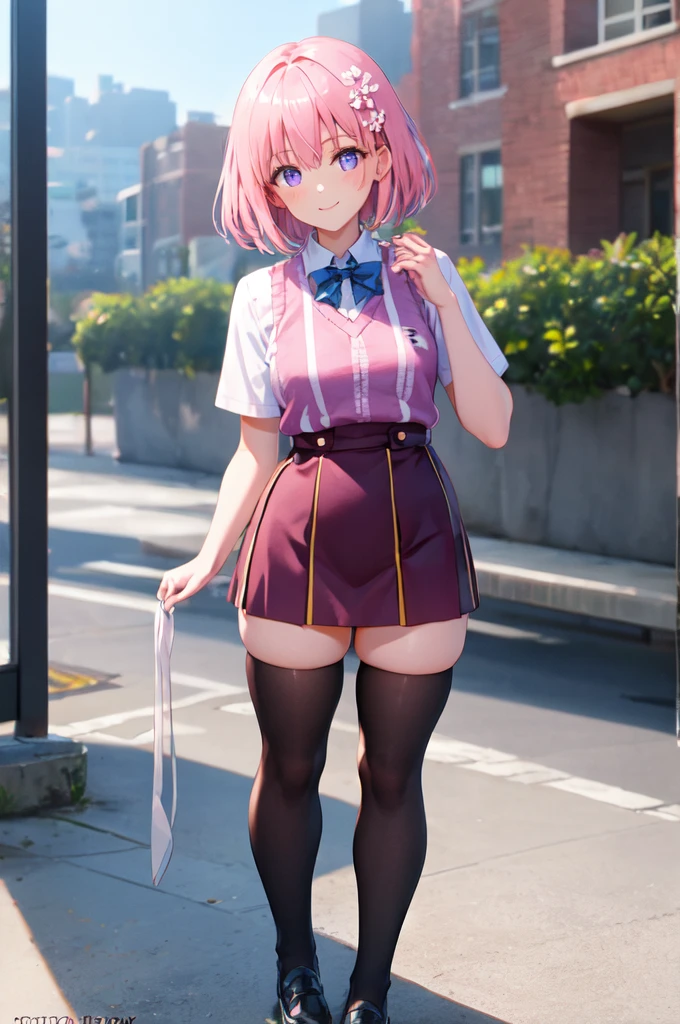 (masterpiece、top-quality:1.2), cowboy shot, 独奏, 1girl in,embarassed expression、the viewer, A pink-haired, Hair above one eye,((bunnygirl)), (pantyhose)、Leotard