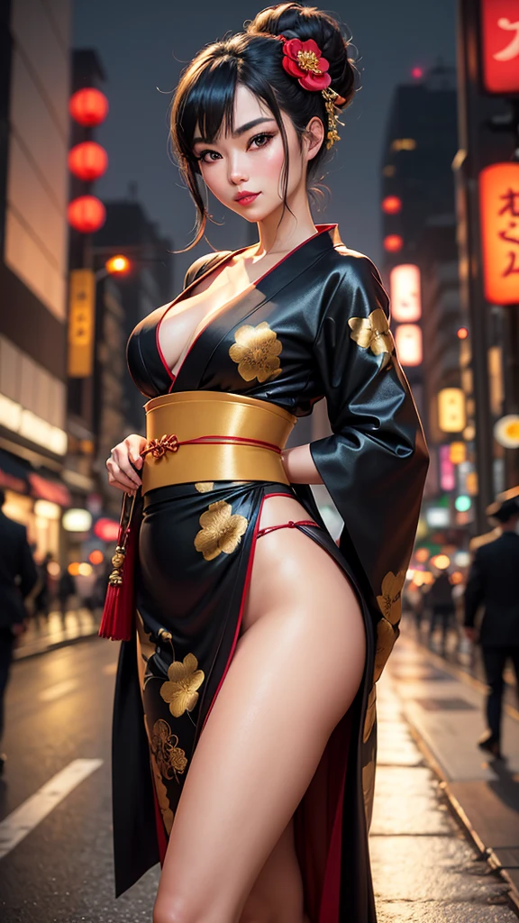 Pubic hair grows、Smile full of happiness、((:1.3))、、Panting face、Lacking、Sweating、Expression in a state of excitement、short-hair、eye glass, 19Year old woman, masterpiece, Realistic, hightquality,1girl in, Extremely cute, NSFW、(8K、Raw photography、top-quality、masterpiece:1.2)、(realisitic、Photorealsitic:1.37)、1 beautiful Japan schoolgirl、perfect bodies、full body Esbian、in 8K、超A high resolution、Best Quality、masutepiece (Large breasts、gargantuan butt、Toned body:1.73)(Long orange kimono with fireworks pattern:1.4)(Summer Festivals:1.3) (Brown-haired chignon:1.2)Big eyes smiling happily、Distinct double eyelids、Lashes、Highlights in the eyes、Light brown eyes、Pinclip Gloss、piercings(White band、Red clogs:1.25)(Kimono comes off、cleavage of the breast:1.48)
