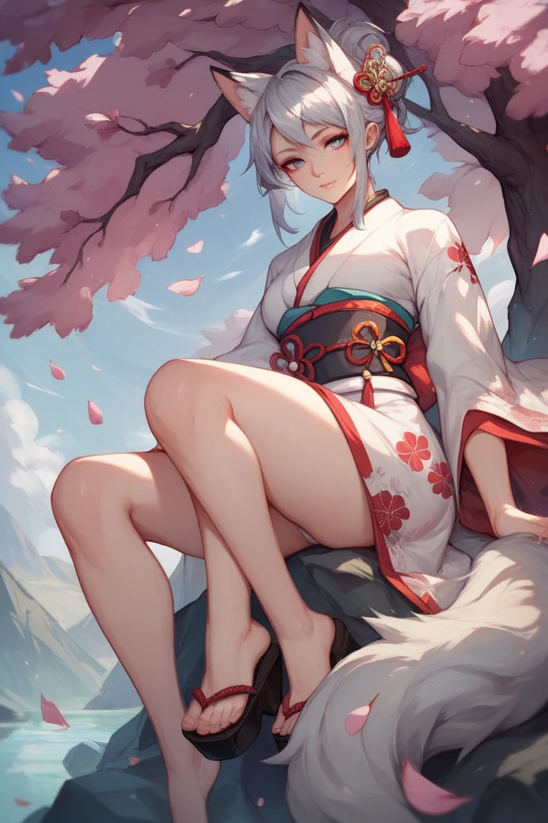 beautiful woman with samurai style