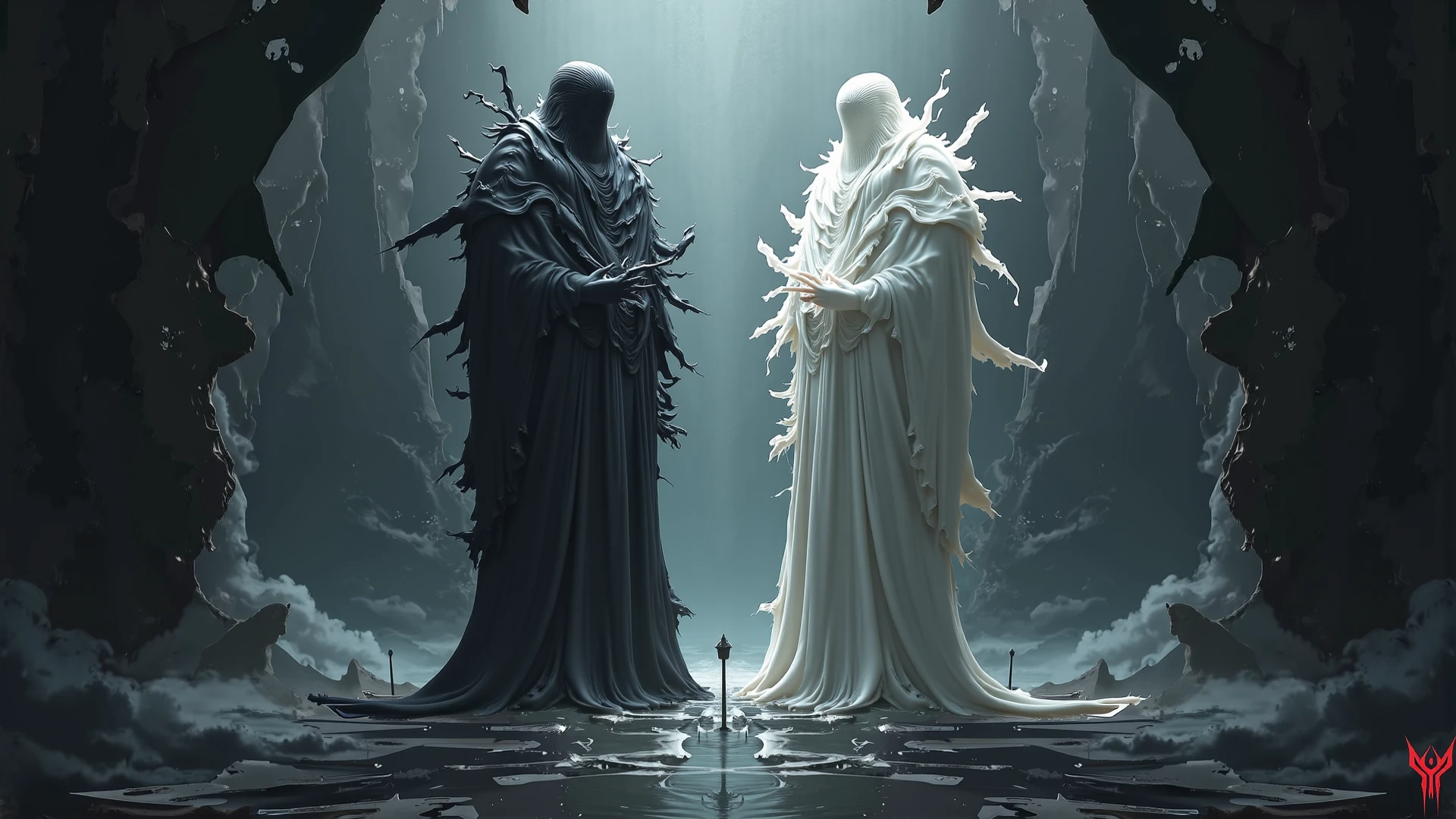 ((Лучшее качество)), ((шедевр)), (подробный), a skeleton in a robe with a sword