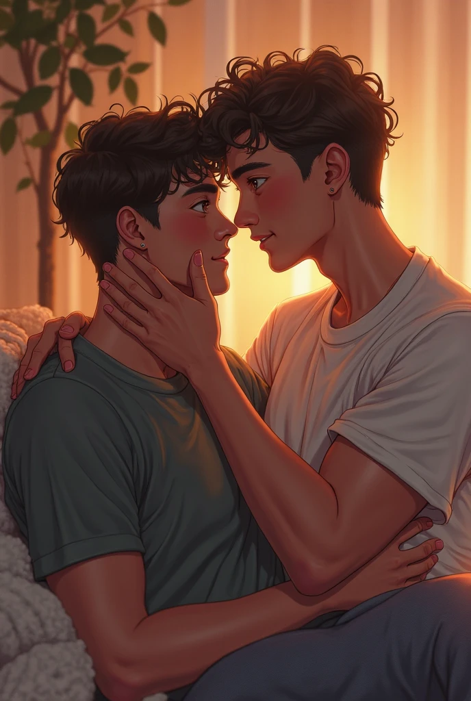 drawing style, gay couple boys