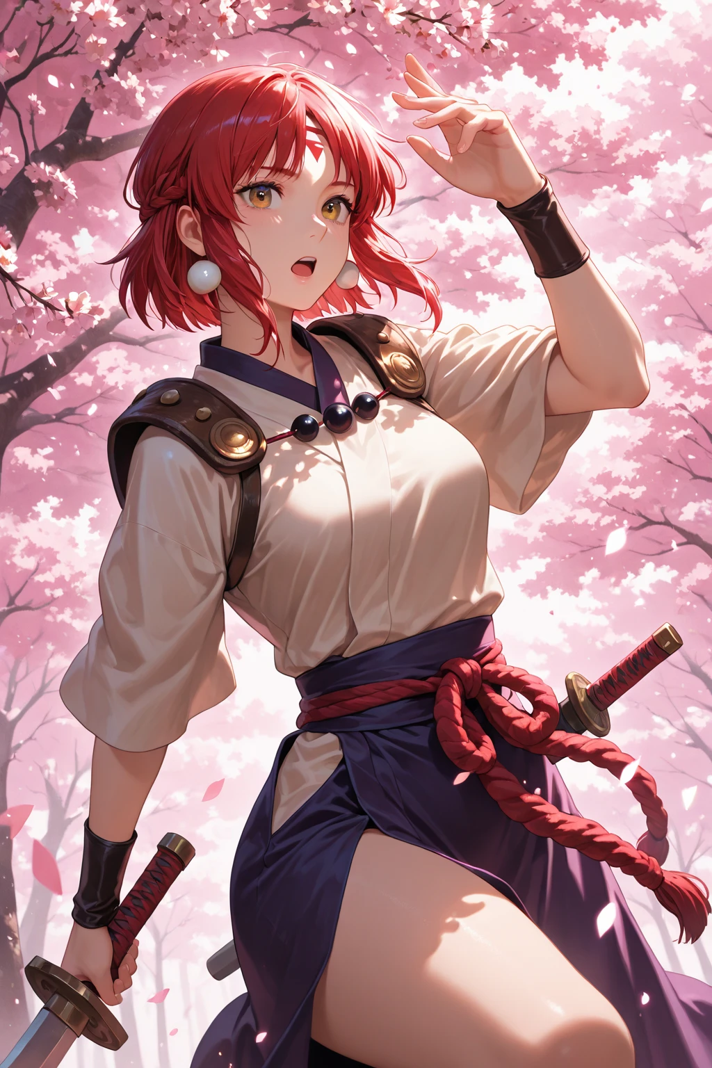 oulan, vibrant details,masterpiece, illustration, absurdres, wearing hanfu and loafers, spread legs pose, art by De Es Schwertberger and Mark Briscoe <lora:oulan-000009:1.0>