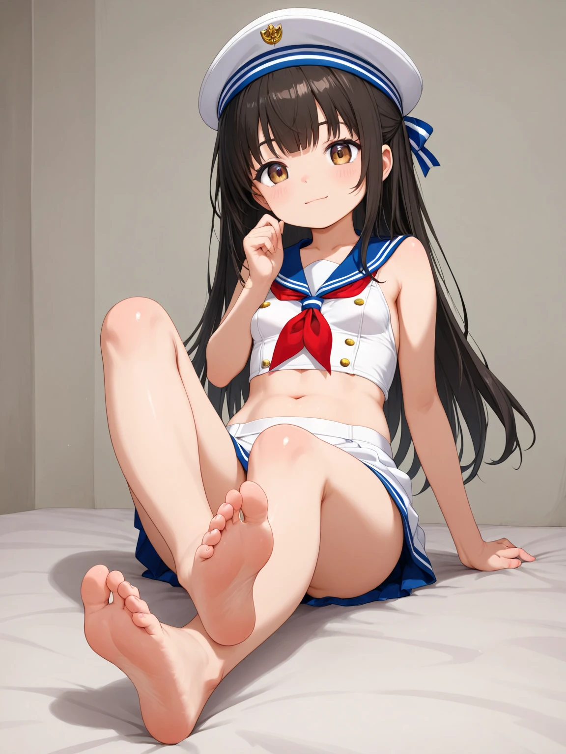 ((masterpiece, Side Lighting, finely detailed beautiful eyes: 1.2)), Super detailed, Ultra-high resolution, Professional Lighting, High quality makeup, beautiful detailed eyes, sexy, beautiful, Big eyes, Cowboy Shot, (Girl:1.3), hinatsuru ai, blue eyes, Black Hair, Brown Hair, Ridiculously long hair, Ahoge, Twin tails, Blue and white dress, Yellow ribbon, White Beret, smile, blush, wariza, Spread your legs,orgasm,blush, Sweat,White panties、Squat、Look at this、skirt、、Attacked by tentacles、Tentacles wrap around my legs、Tentacles in the crotch、Captured by tentacles、cry、shout、Ecstasy face、skirtの中の触手、Do not run away、Lying down、Torn clothes、skirtの下からスパッツが見えます、Spread your legs、Disheveled clothing、skirtをめくった、