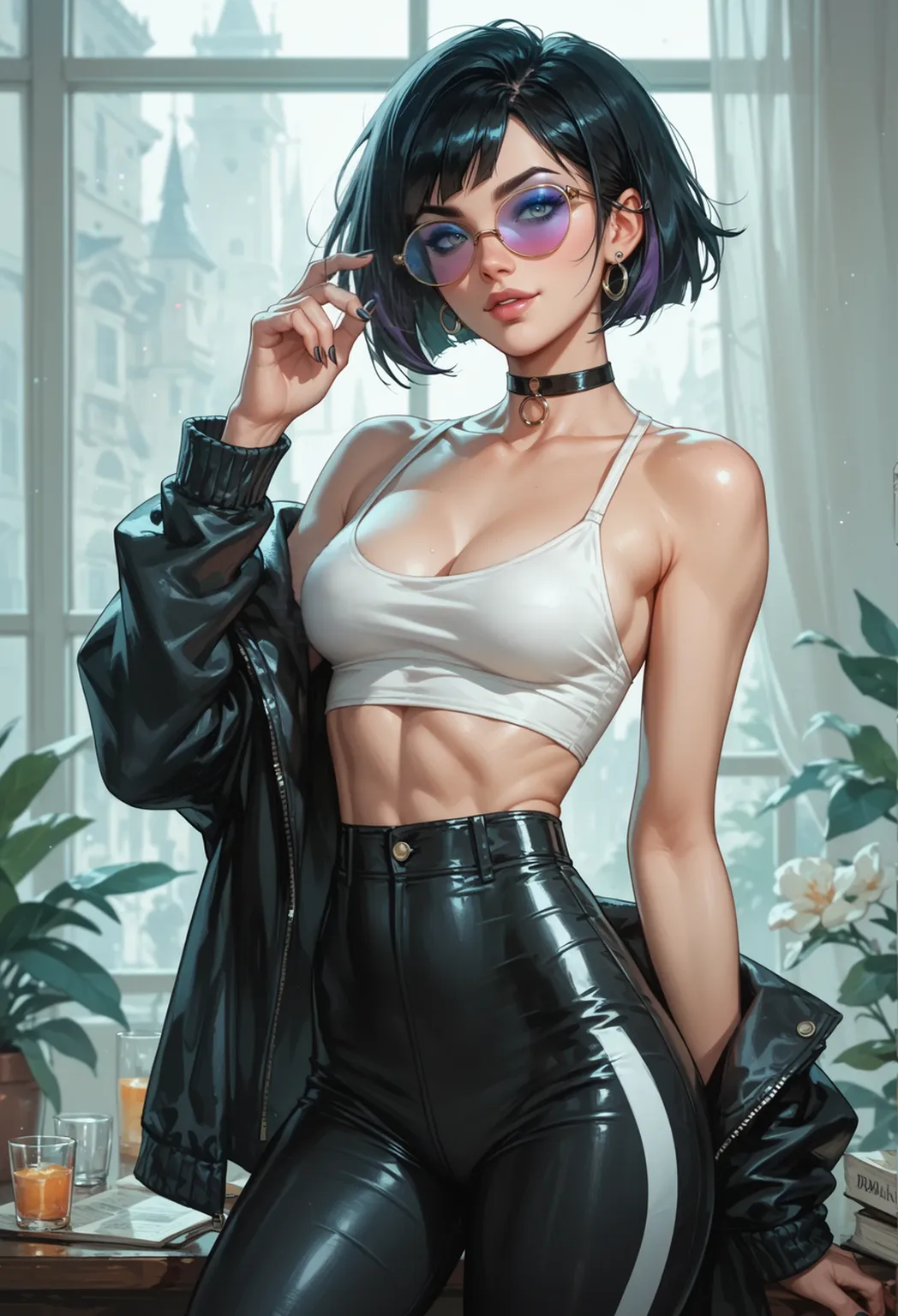 Astronaut Girl,(((1 girl))),((Cute and beautiful afro haired girl)),((((The Black Race)))),
(big breasts:1.4),sagging breasts,((((black afro hair:1.35,((afro hair:1.35)),afrohair,afro:1.35,Dark hair,Black hair,)))),medium hair,((Heterochromia:1.5,Eye1 orange,Eyes2 red,Perfect eyes,upside down eyes:1.3,beautiful detailed eyes,finely detailed beautiful eyes:1,big sparkle in the eyes:1.2)),((thick)),((((tan,dark skin,Black skin:1.35,dark-skinned_female,dark skin:1.3,Black skin,shiny skin:1.5,bright skin: 1.5,shiny skin,very shiny skin,shiny body,illuminated skin,wet feet)))),(lower part of the spider's abdomen,thin waist,wide hip,athletic body,pumped up legs,exquisitely detailed fingers),((The hand consists of a short thumb and four fingers,A hand with only five fingers,(Detailed face))),
Cute,slutty,sensual,seductive look,seductive,erotic,Charming,(nsfv),
Zettai Ryoiki,Nude upper body, bare chest, big nipples, black skirt, Sitting on, Ring Earrings, blonde, wet tits.