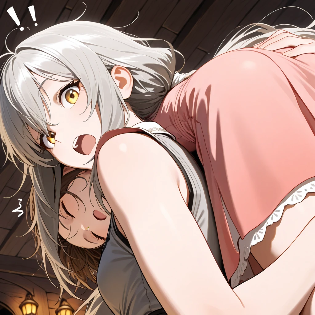 absurd high resolution 1 boy 1 girl idolmaster_Cinderella_Girls Otokura_Yuuki 12 years old All_all fours arched_The back butt is white_good blush bottomless good good_pull the chest closed_drooling clothes_dark skin pulling at the collarbone_Men Dark_skin doggy gray_hair hanging down_breasts small breasts heterosexual no nipples_panties open_mouth drooling sex sex_from_behind the shorts_Hair Solo_Focus fuselage_Grab your underwear Aphrodisiac_drunk_breathing cum motion_lines orgasm female_intense_orgasm
, masterpiece, highest quality, 8k,figure,(detailed lighting),Hmm, Anime Skins,love_magazine