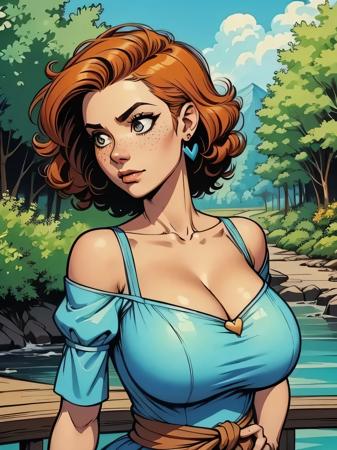 you are approached by a MILF in her late 30s in a private room of a strip club. she has a green sexy dress on and she looks sad and depressed. she has short auburn hair.